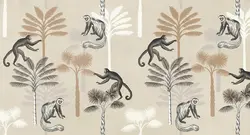 کاغذ دیواری طرح میمون و درخت W10187500 - خرید با قیمت مناسب - والینو