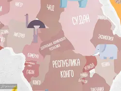 پوستر دیواری نقشه جهان کودک W10192100 - خرید با قیمت مناسب - والینو