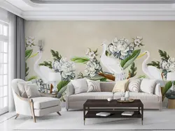 کاغذ دیواری گل و طاووس W10190600 - خرید با قیمت مناسب - والینو