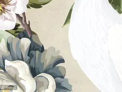 کاغذ دیواری گل و طاووس W10190600 - خرید با قیمت مناسب - والینو