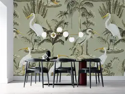 کاغذ دیواری لاکچری برگ و پرنده W10199100 - خرید با قیمت مناسب - والینو