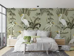 کاغذ دیواری لاکچری برگ و پرنده W10199100 - خرید با قیمت مناسب - والینو