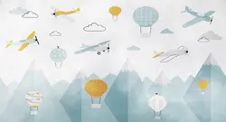 پوستر دیواری اتاق کودک هواپیما W10194700 - خرید با قیمت مناسب - والینو