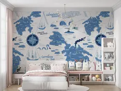 پوستر دیواری کودک نقشه دریایی W10198400 - خرید با قیمت مناسب - والینو