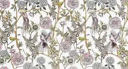 کاغذ دیواری طرح گل و برگ W10221100 - خرید با قیمت مناسب - والینو