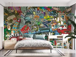 کاغذ دیواری گرافیتی اسپرت W10220500 - خرید با قیمت مناسب - والینو