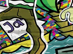 کاغذ دیواری گرافیتی اسپرت W10220500 - خرید با قیمت مناسب - والینو