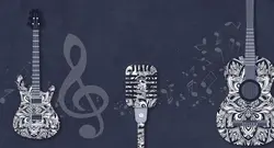 پوستر دیواری موسیقی گیتار W10220000 - خرید با قیمت مناسب - والینو