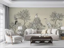 کاغذ دیواری کلاسیک برگ پرنده W10234600 - خرید با قیمت مناسب - والینو