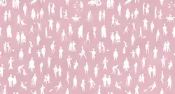 پوستر دیواری هنری طرح مردم W10232200 - خرید با قیمت مناسب - والینو