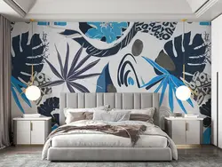 کاغذ دیواری مدرن طرح برگ W10255700 - خرید با قیمت مناسب - والینو