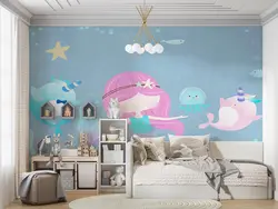 پوستر دیواری کودک پری دریایی W10243600 - خرید با قیمت مناسب - والینو