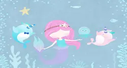 پوستر دیواری کودک پری دریایی W10243600 - خرید با قیمت مناسب - والینو