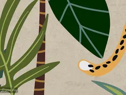 پوستر دیواری برگ و پلنگ W10267700 - خرید با قیمت مناسب - والینو