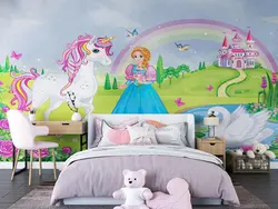 پوستر دیواری پرنسس اسب تک شاخ W10269000 - خرید با قیمت مناسب - والینو