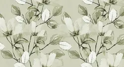 کاغذ دیواری برگ و گل سبز W10285300 - خرید با قیمت مناسب - والینو