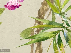 کاغذ دیواری طرح گل و برگ W10284400 - خرید با قیمت مناسب - والینو