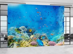 پوستر دیواری طرح آکواریوم W10292000 - خرید با قیمت مناسب - والینو