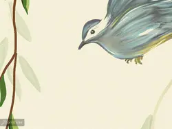 پوستر دیواری طرح گچبری و برگ W12013800 - خرید با بهترین قیمت - والینو