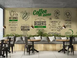 پوستر دیواری کافی شاپ طرح منو کافه W12017310 - خرید با بهترین قیمت - والینو