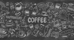 پوستر دیواری کافی شاپ قهوه W10044210 - خرید با بهترین قیمت - والینو