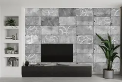 پوستر دیواری طرح بتن اشکال هندسی W10017700 - خرید با بهترین قیمت - والینو