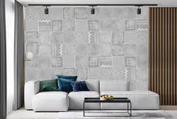 پوستر دیواری طرح بتن اشکال هندسی W10017600 - خرید با بهترین قیمت - والینو