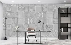 پوستر دیواری طرح بتن اشکال هندسی W10017600 - خرید با بهترین قیمت - والینو