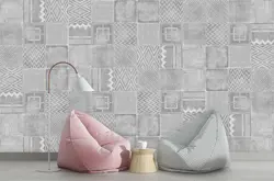 پوستر دیواری طرح بتن اشکال هندسی W10017600 - خرید با بهترین قیمت - والینو