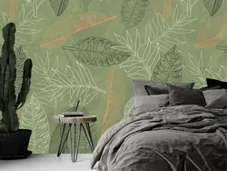 پوستر دیواری مدرن طرح برگ W10045900 - خرید با بهترین قیمت - والینو