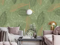 پوستر دیواری مدرن طرح برگ W10045900 - خرید با بهترین قیمت - والینو