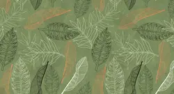 پوستر دیواری مدرن طرح برگ W10045900 - خرید با بهترین قیمت - والینو