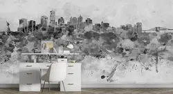 پوستر دیواری شهر طرح هنری W10033300 - خرید با بهترین قیمت - والینو