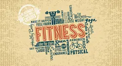 پوستر دیواری بدنسازی طرح نوشته فیتنس W12018500 - خرید با بهترین قیمت - والینو