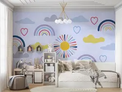 پوستر دیواری اتاق کودک طرح رنگین کمان W12113210 - خرید با بهترین قیمت - والینو