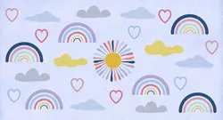 پوستر دیواری اتاق کودک طرح رنگین کمان W12113210 - خرید با بهترین قیمت - والینو