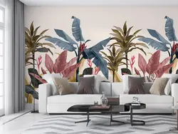 پوستر دیواری طرح برگ های استوایی w11019300 - خرید با بهترین قیمت - والینو