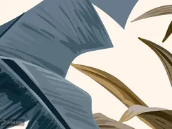 پوستر دیواری طرح برگ های استوایی w11019300 - خرید با بهترین قیمت - والینو