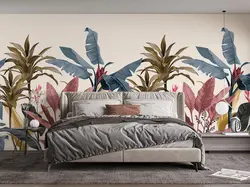 پوستر دیواری طرح برگ های استوایی w11019300 - خرید با بهترین قیمت - والینو