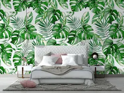 پوستر دیواری طرح برگ های انجیری w11019500 - خرید با بهترین قیمت - والینو