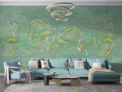 پوستر دیواری طرح برگ های پهن w11012220 - خرید با بهترین قیمت - والینو