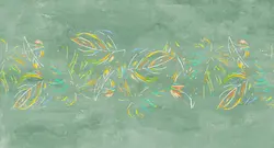 پوستر دیواری طرح برگ های پهن w11012220 - خرید با بهترین قیمت - والینو