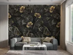 پوستر دیواری طرح برگ و گل w11010700 - خرید با بهترین قیمت - والینو