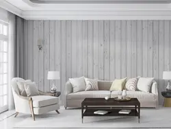 پوستر دیواری طرح دیوار چوبی طوسی W10065500 - خرید با بهترین قیمت - والینو