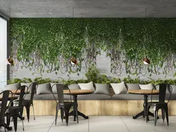 پوستر دیواری طرح دیوار آجری و برگ W12013210 - خرید با بهترین قیمت - والینو