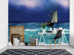 پوستر دیواری طرح کشتی قدیمی W10059010 - خرید با بهترین قیمت - والینو