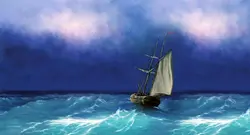 پوستر دیواری طرح کشتی قدیمی W10059010 - خرید با بهترین قیمت - والینو