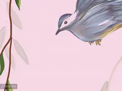 پوستر دیواری طرح گچبری و برگ W12013820 - خرید با بهترین قیمت - والینو