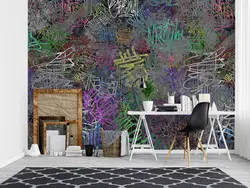 پوستر دیواری طرح گرافیتی رنگی w11018900 - خرید با بهترین قیمت - والینو