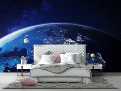 پوستر دیواری طرح فضا و کره زمین W10061200 - خرید با بهترین قیمت - والینو